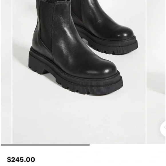 Voile Blanche Black Leather Chelsea Ankle Boots Size 8 - Picture 6 of 11